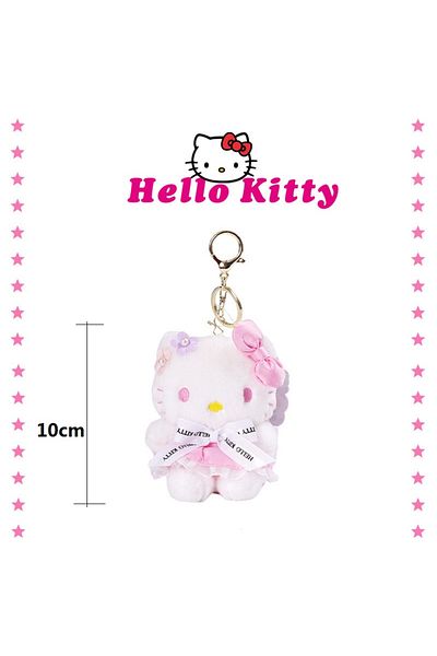 Choice Keychain 10cm Sanrio Hello Kitty Kuromi Melody Cinnamoroll Pochacco Stuffed Toys Cute Plush Toys Kaw