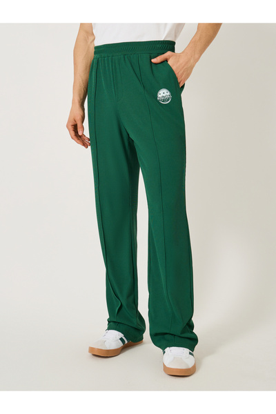 Styli Relaxed Fit Embroidered Joggers with Pintuck Detail