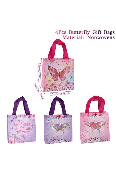 Choice as shown 4pcs 4pcs Butterfly Gifts Bag Kraft Paper Cupcake Packaging Wedding Birthday Party Baby Sho