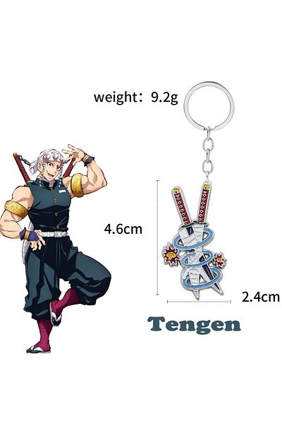Choice Uzui Tengen 15 أنماط أنيمي شيطان القاتل كيميتسو نو يابا السيف المفاتيح Rengoku Kyoujurou Giyuu Shi
