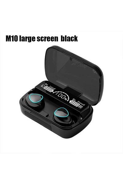 Choice black M10 TWS Fone Bluetooth Headphones with Mic Earbuds Charger Box Wireless Earphones LED Display