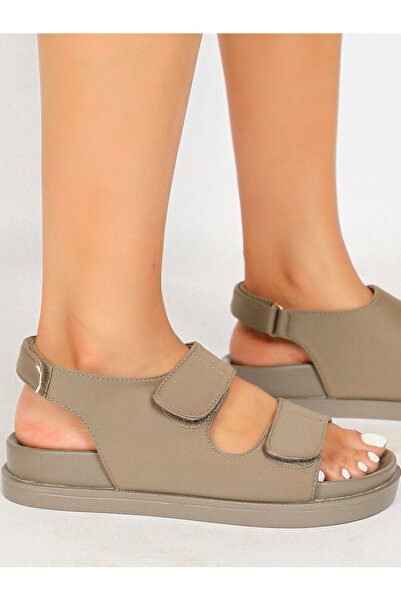 Sneak-a-Peek By Styli Double Velcro Strap Open Toe Sandals