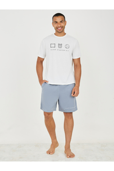 Styli Graphic Print T-Shirt & Shorts Sleepwear Set