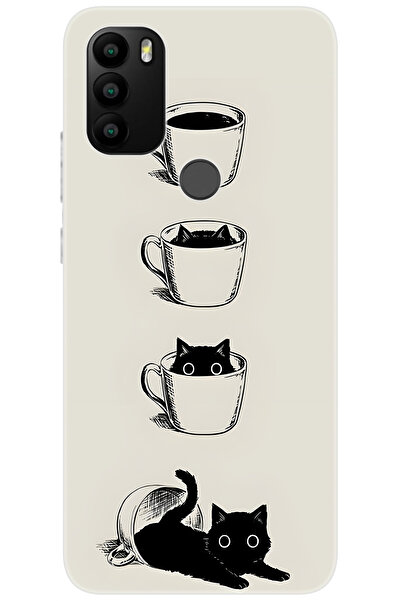 General Mobile GM 21 PLUS (G510/G511) Uyumlu Kılıf Desen Baskılı Silikon Kedi...