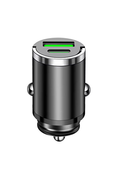 Choice شاحن سيارة صغير أسود بقوة 200 وات 200 وات للشحن السريع لهاتف iPhone QC...