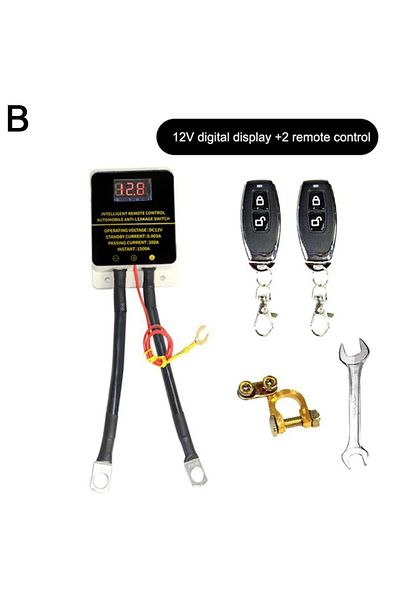 Choice A 12v Car Battery Cutoff Switch Wireless Remote Control Disconnect Battery Relay With Led Display L.