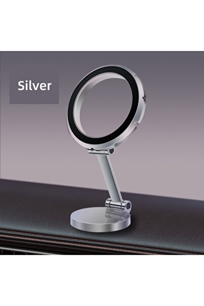 Choice حامل هاتف مغناطيسي فضي للسيارة من ماج سيف لدعم الهاتف المحمول في السيارة وحامل الهاتف المحمول في سي