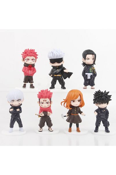 Choice no box 01 New 7pcs/set Anime Jujutsu Kaisen Characters Model Figure Toys 10cm