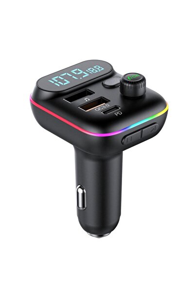 Choice1 جهاز إرسال FM بلوتوث للسيارة، جهاز إرسال FM بلوتوث 5.0، شاحن سيارة سريع بمنفذ USB PD، ملحقات إلكترونية.