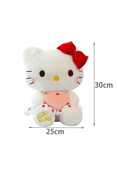 Choice 30cm 30cm Cute Hello Kitty Cartoon Plush Toy Doll Flower Skirt Heart Hugging Butterfly Kt Pillow Bir