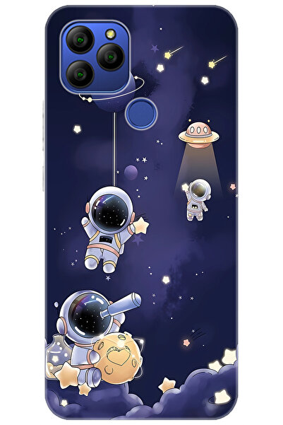 General Mobile GM 21 (G310/G311) Uyumlu Kılıf Desen Baskılı Silikon Astronot ...