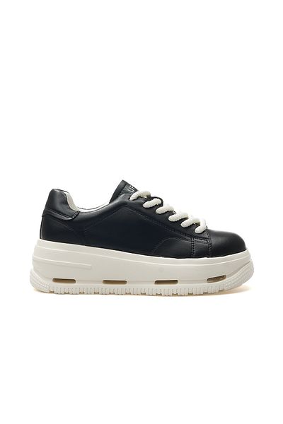 Lufian Pantofi sport casual Agatha din piele naturală pentru femei 25 ani 121230007   Z Negru