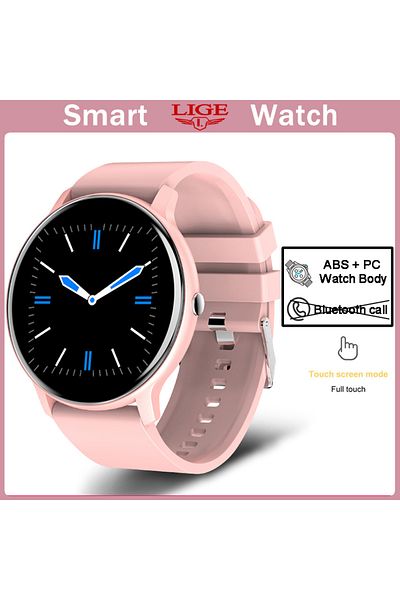 Choice Silica gel Pink LIGE Ladies Smart Watch Bluetooth Call Watch Sport Fitness Heart Rate Monitor Blood