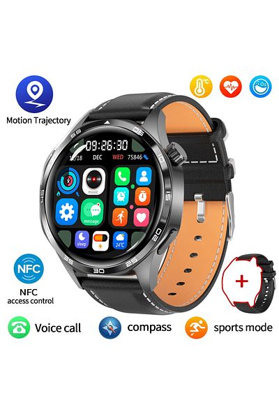Choice black belt GT5 PRO Smart Watch Men Watch 5 Pro AMOLED HD Screen Bluetooth Call GPS Trajectory NFC He