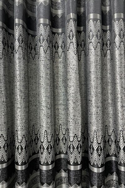 Cortibo Anthracite Venice 1 to 3 Close Pleated Board Background Curtain
