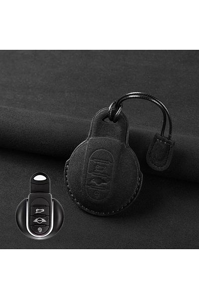 Choice Black Suede Leather Car Key Case For BMW MINI COOPER S ONE JCW F54 F55 F56 F57 F60 CLUBMAN COUNTRYMA