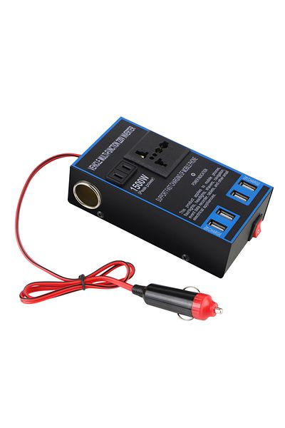 Choice Black Dc 12v To Ac 110v 24v To Ac 220v Quick Charging Car Inverter Cigar Lighter Socket Usb Chargers