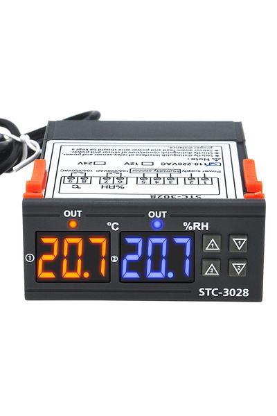 JUANJUAN 24V STC-3028 12V 24V 220V Temperature Humidity Controller Home Fridge Cooler HeaterThermometer Hygro