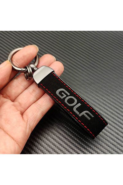 Choice Golf Keychain Luxury Suede Leather Key Chain Rings Golf Logo Car Keychain For Vw Volkswagen Golf 4 5