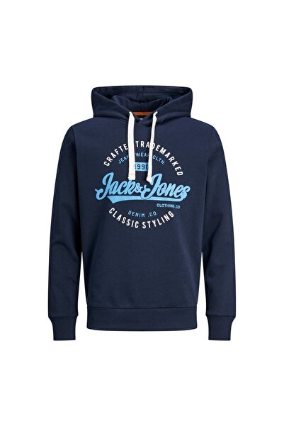 Jack & Jones 12236178 Jack & Jones Jjmıkk Sweat Hood Men's Sweat Navy Blazer/Big