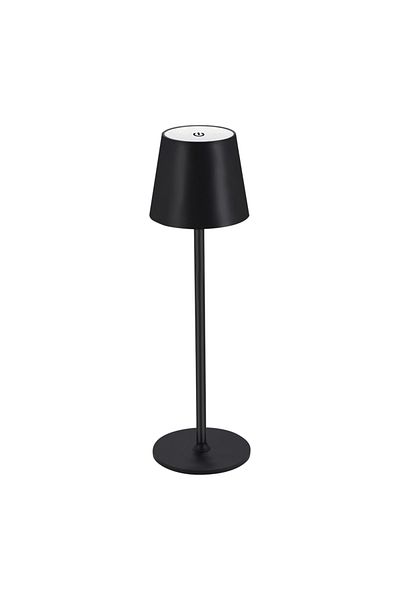 YzzYzz Black Rechargeable LED Desk Lamp Touch Switch Table Lights 3 Colors Dimmable For Bedroom Living Room