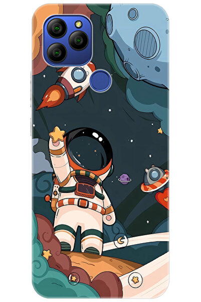 General Mobile GM 21 (G310/G311) Uyumlu Kılıf Desen Baskılı Silikon Astronot ...