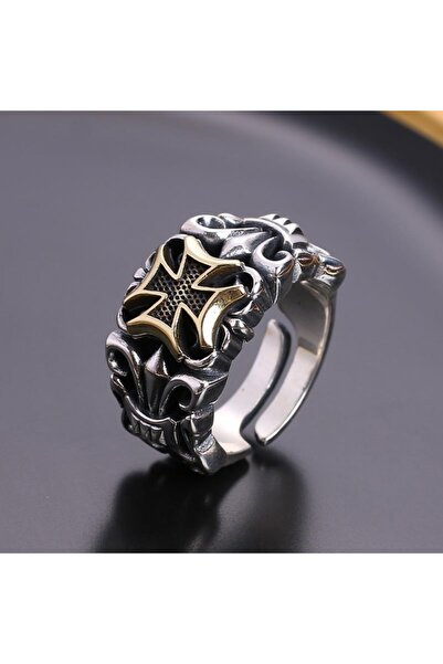 Choice خاتم صليب كبير جديد من البانك قابل للتعديل AL13205 1 مقاس قابل للتعديل، مجوهرات رجالية أنيقة بتصميم شخصي