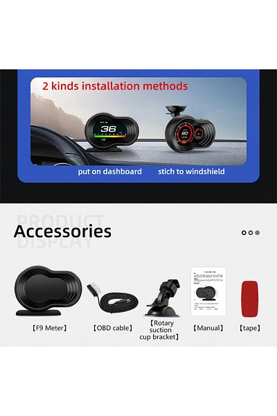 Choice F9-OBD OBD2 Car HUD F9 OBD Head Up Display Auto Smart Car On-board Computer Gauge Digital Speedomete