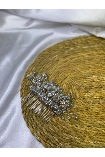 Butik Handmade Crystal Stone Hair Accessory Engagement Wedding Promise Bridal Crown