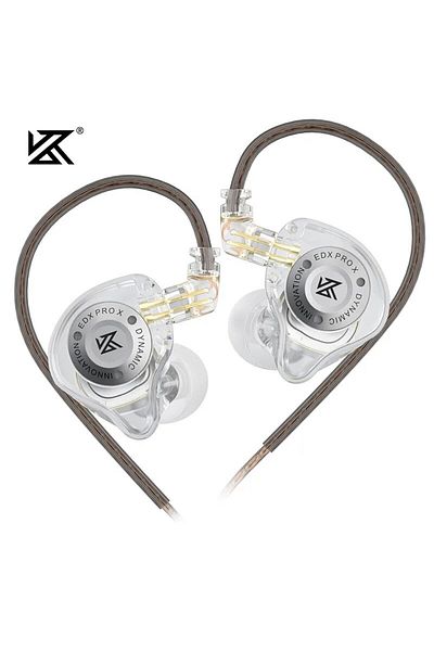 KZ EDXProX Clear NOMIC EDX PRO X Wired Earphones HIFI Stereo Bass Music Earbuds In Ear Sport Headpho