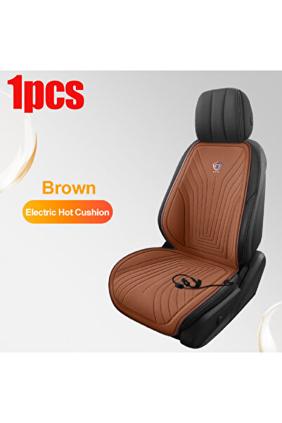 EAFC 1 قطعة من وسادة تدفئة السيارة EAFC البنية 1 قطعة مقعد مُدفأ 12 فولت تيار...