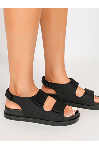 Sneak-a-Peek By Styli Double Velcro Strap Open Toe Sandals