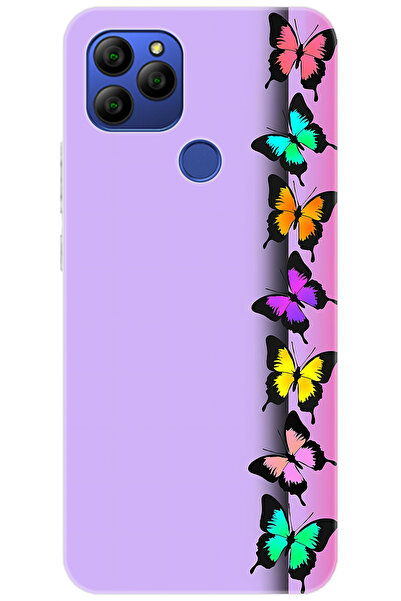 General Mobile GM 21 (G310/G311) Uyumlu Kılıf Desen Baskılı Silikon Kelebek S...