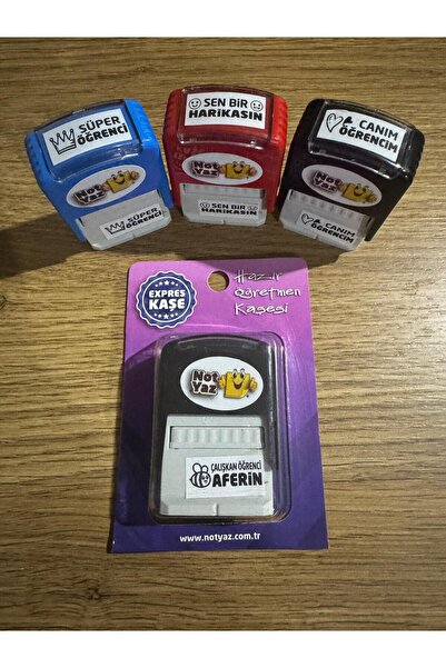 NotYaz Hazır Öğretmen Kaşesi Çalışkan Öğrenci Aferin