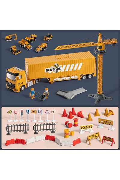Choice Truck Tractor Alloy Engineering Vehicle Parking Lot Car Set Toys For Children Music&Light Toy Boy Co