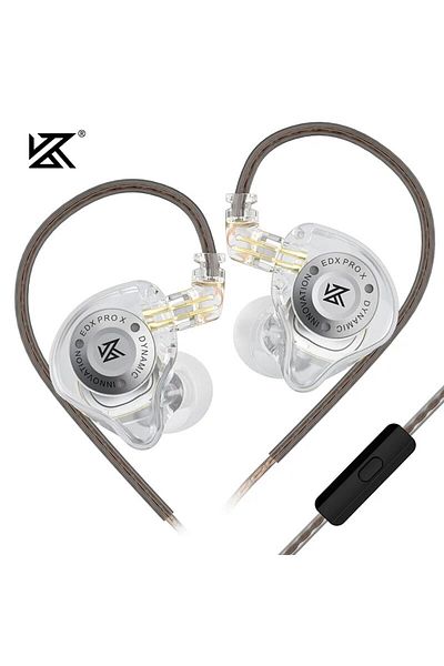KZ EDXProX Clear MIC EDX PRO X Wired Earphones HIFI Stereo Bass Music Earbuds In Ear Sport Headphone