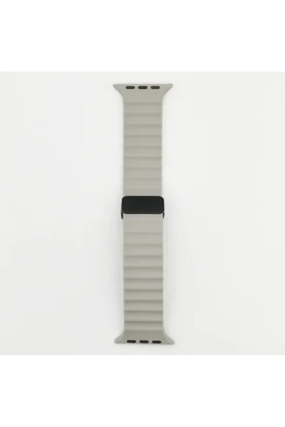 Choice سوار ساعة من السيليكون الرمادي، متوفر بأحجام 42، 44، 45، و49 مم، مع مش...