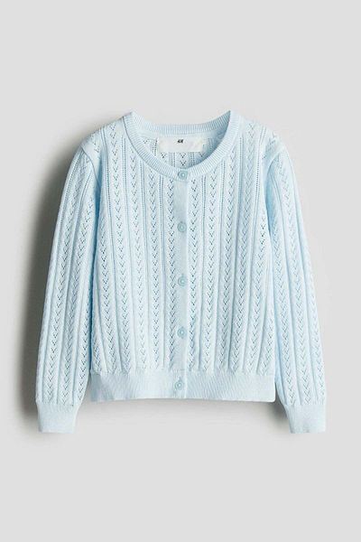 H&M Pointelle-knit cotton cardigan