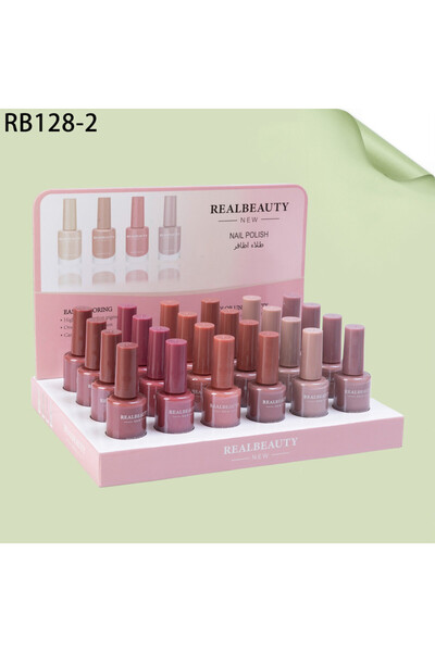 real beauty طلاء اظافر 24 قطعة6 لون