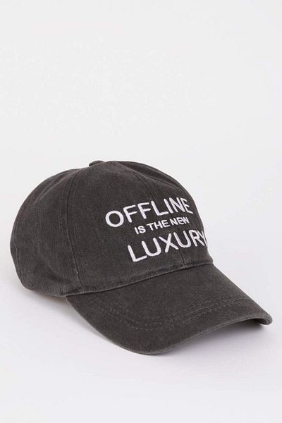 DeFacto Women's Embroidered Jean Look Cap Hat D5610Ax25Sm