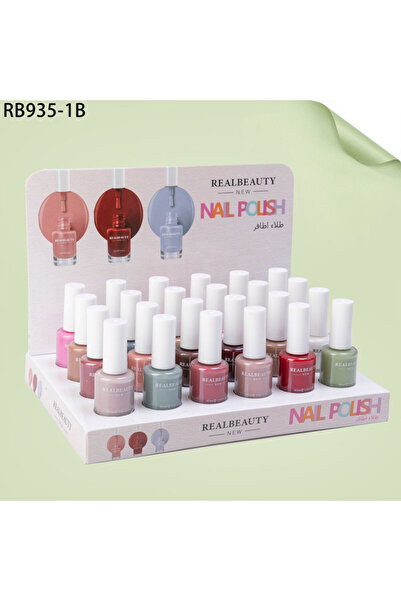 real beauty طلاء اظافر 24 قطعة متعدد الألوان