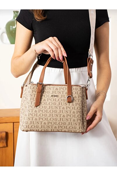 Just Polo حقيبة كتف وحقيبة كروس للنساء من جست بولو مكونة من 4 أقسام
