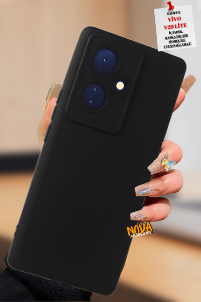 cepmoda Vivo V29 Lite Lansman Telefon Kılıfı Soft doku içi Süet Tam kavrama k...