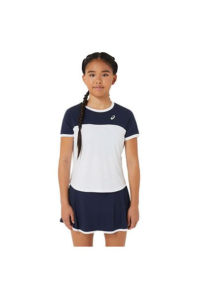 Asics Λευκό παιδικό μπλουζάκι - Κοριτσίστικο Tennis SS Top, 2044A039-102