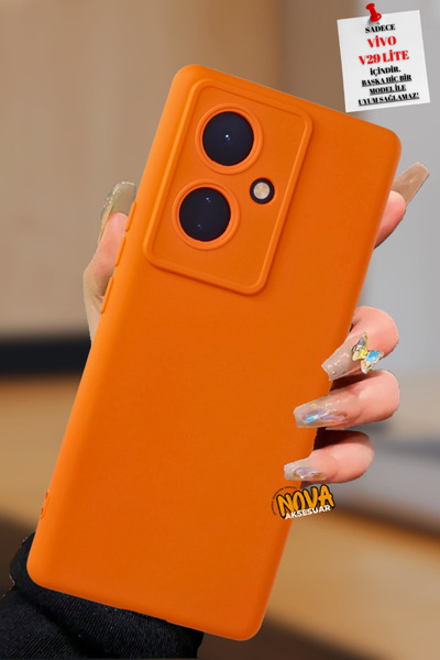 cepmoda Vivo V29 Lite Lansman Telefon Kılıfı Soft doku içi Süet Tam kavrama k...