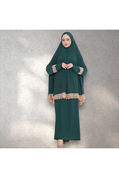 BOYRAZ Seasonal Double Piece Women's Tauzetted Prayer Dress
