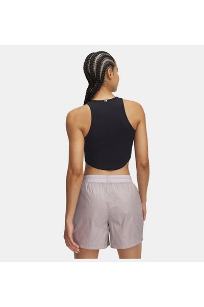 Under Armour Women's Round Neck Sleeveless Breathable Cotton Fabric Black-And-White Undershirt 1389798 -001