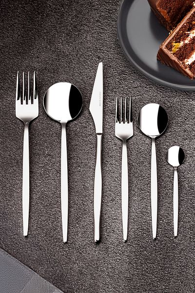 Snippy Fettucini - 36 Piece Stainless Steel Cutlery Set for 6 People 18/10 304 Stainless Steel