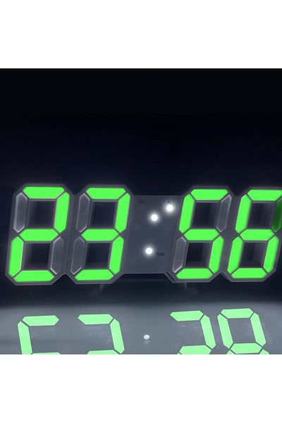 COOYA 3D LED Digital Alarm Clock,Multifunctional Number Clock,Brightness Adjustable Temperature Display