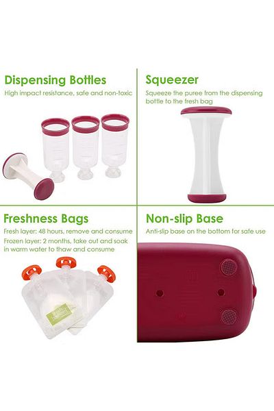 Yelajoy Baby Food Maker,Food Processor Cooker Blender to Puree Baby Food for Pouches,for Make Organic Food